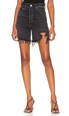 AGOLDE Stella High Rise Baggy Short in Makeshift from Revolve.com | Revolve Clothing (Global)