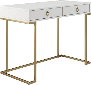 CosmoLiving by Cosmopolitan CosmoLiving Camila, White Writing Desk | Amazon (US)