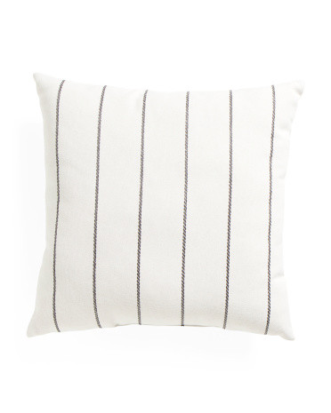 22x22 Indoor Outdoor Striped Performance Fabric Pillow | TJ Maxx