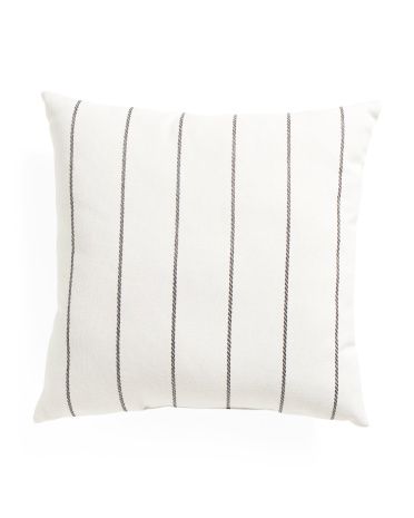 22x22 Indoor Outdoor Striped Performance Fabric Pillow | TJ Maxx