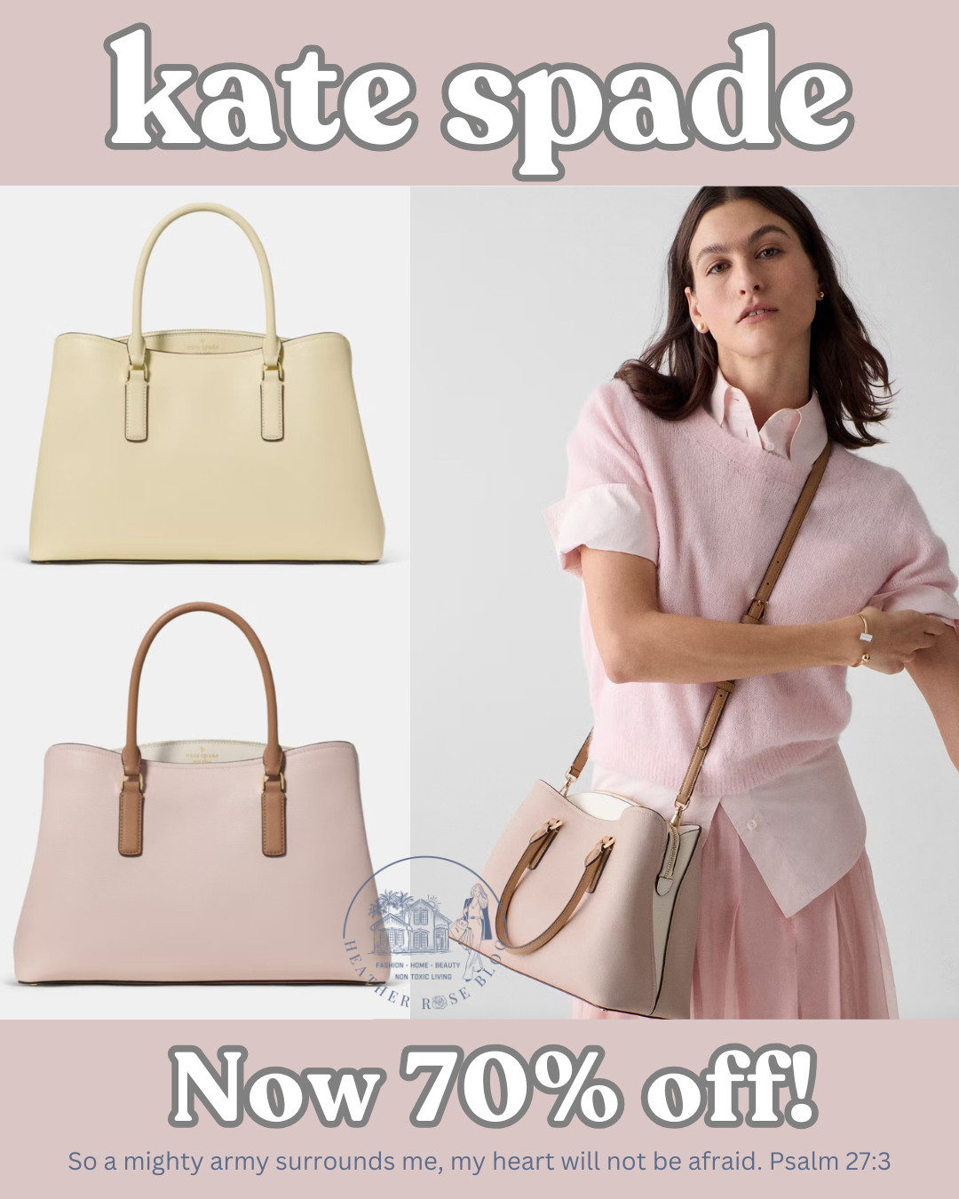 trending colors this spring, butter yellow and pale pink and I'm here for it!!!

This Kate ♠️ bag comes in both + four more colors! I love that it has the crossbody strap! 

 #LTKSpringSale #LTKOver40 #LTKWorkwear