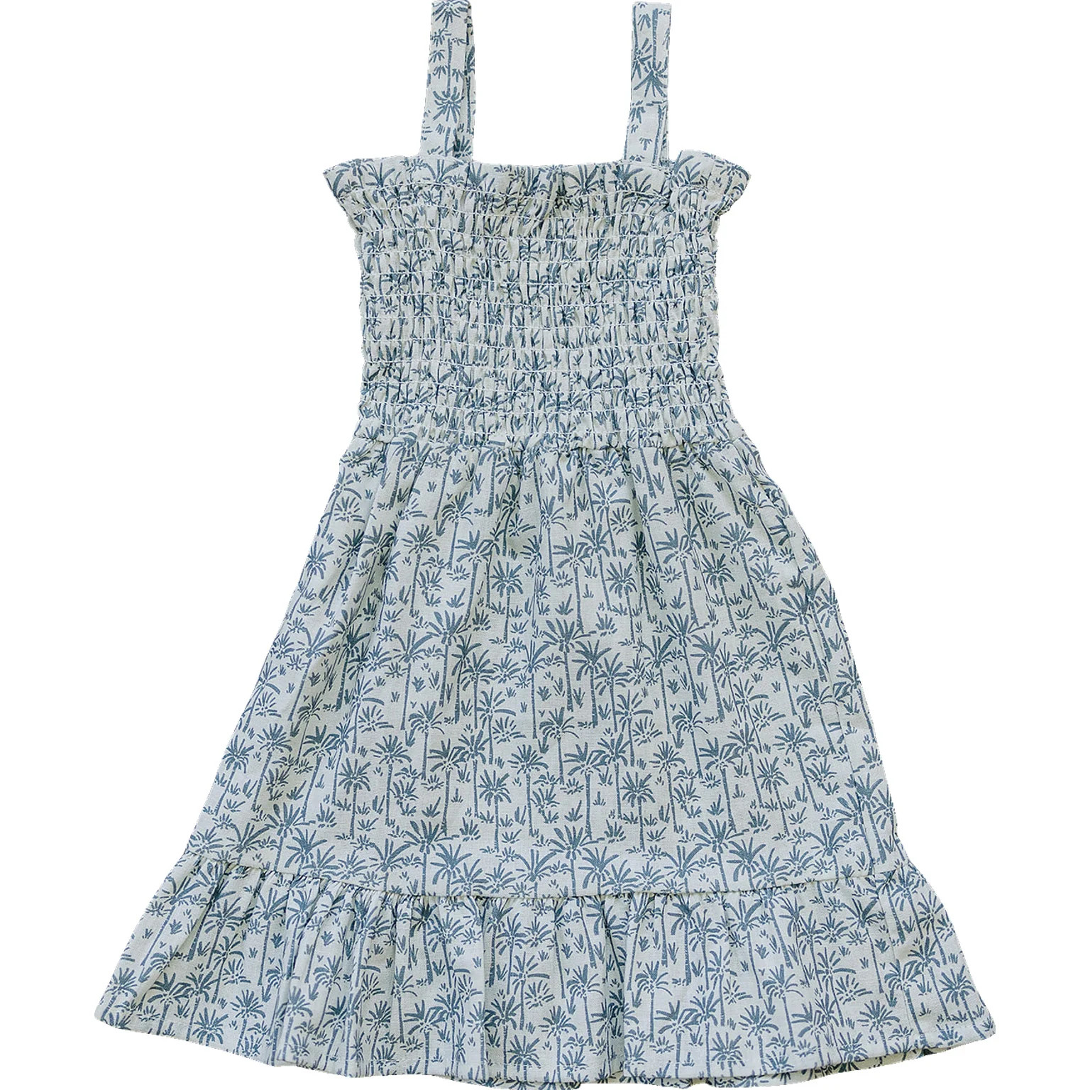 Palm Tree Linen Dress | Mebie Baby