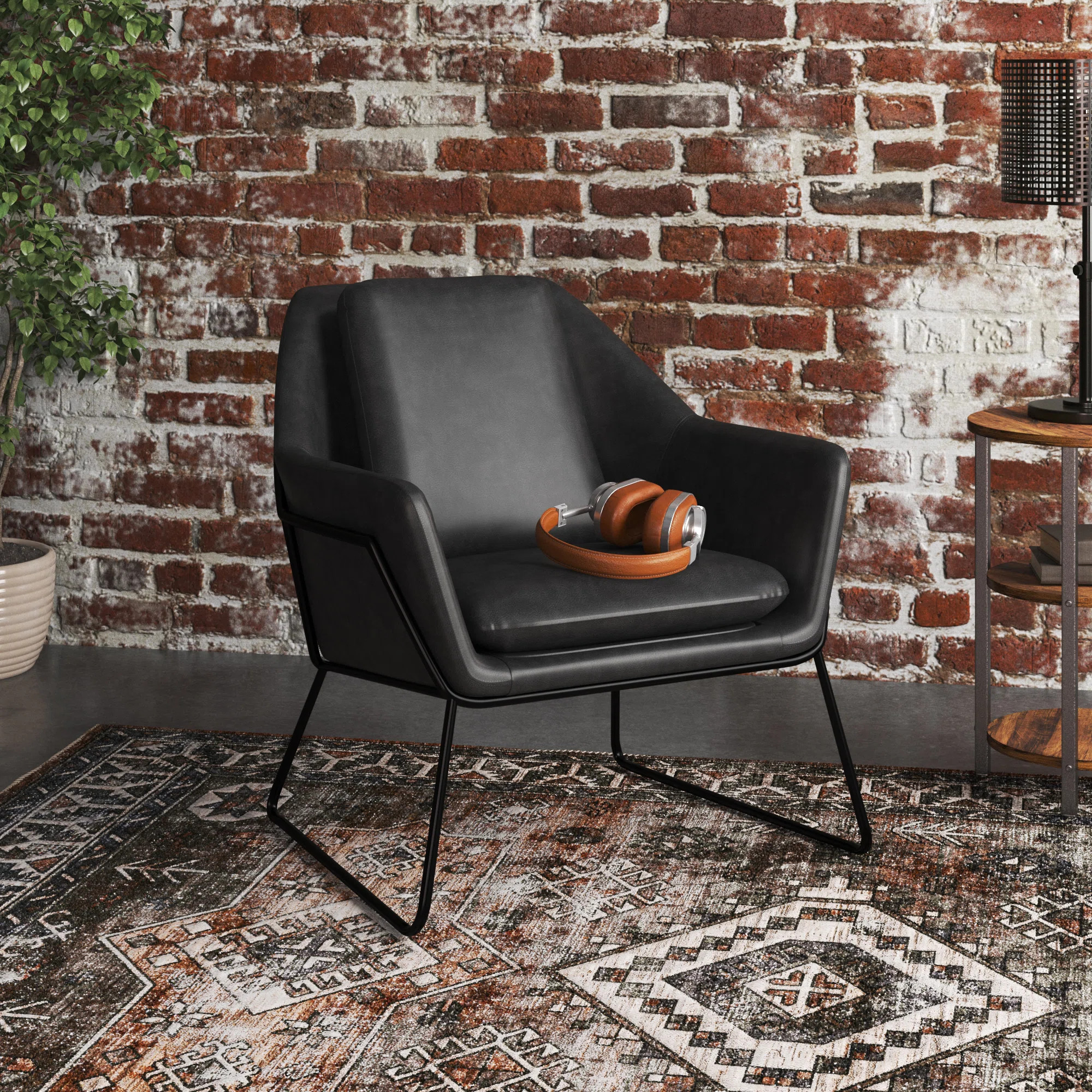 Castiel Faux Leather Armchair | Wayfair North America