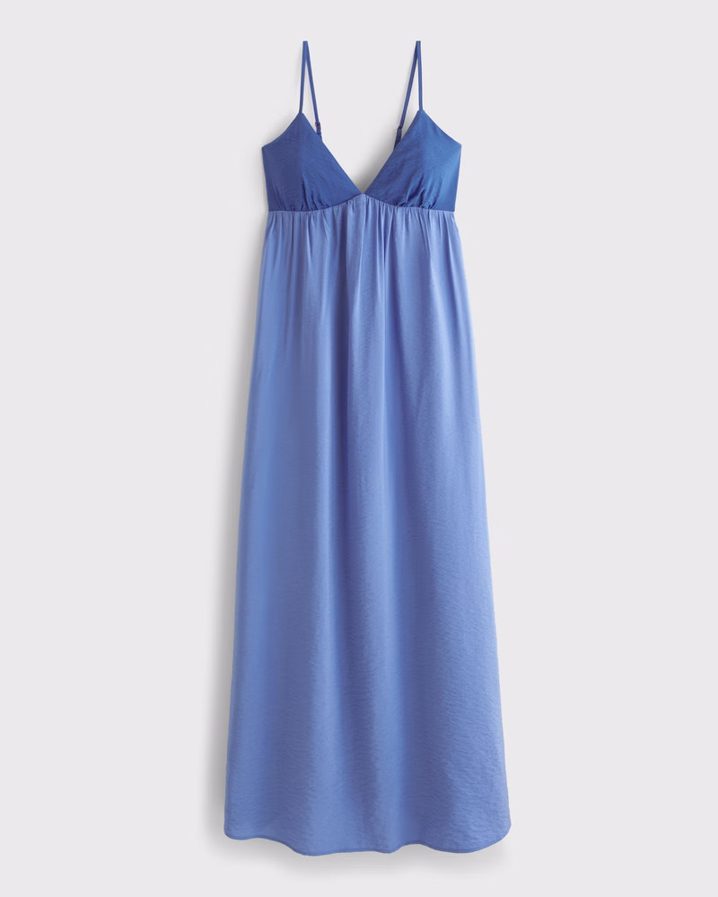 Women's Bra-Free Clasp-Back Flowy Maxi Dress | Women's New Arrivals | Abercrombie.com | Abercrombie & Fitch (US)