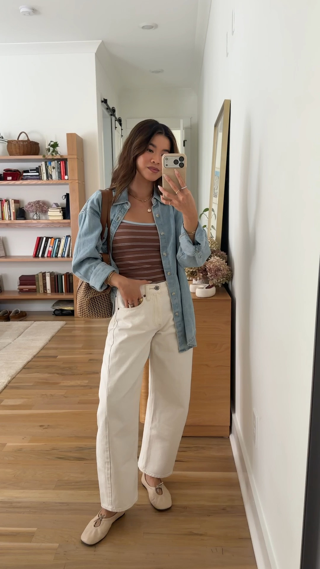 Outfit of the night! Love these barrel jeans! 
Tank XS, button down XS, jeans size 24 short,

#LTKootd #LTKPetite #LTKSeasonal