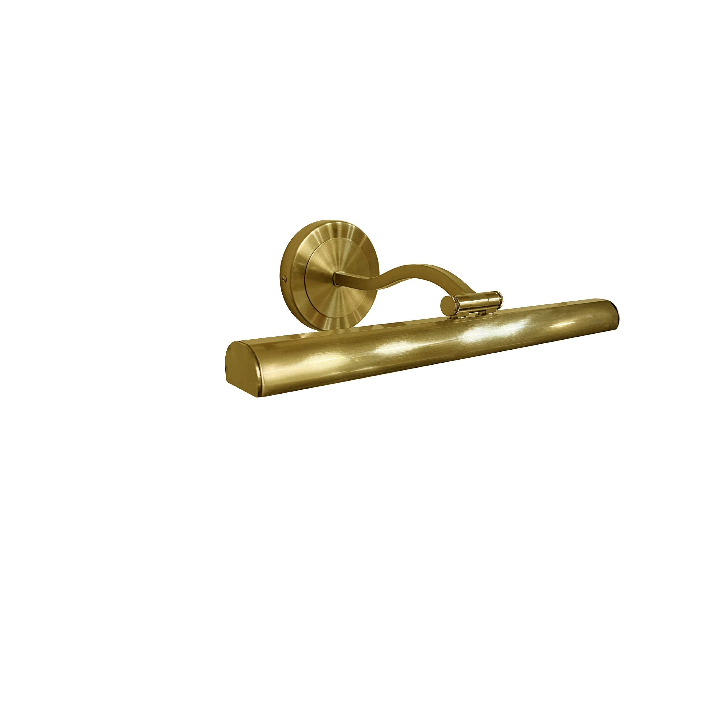aged brass plug in picture light