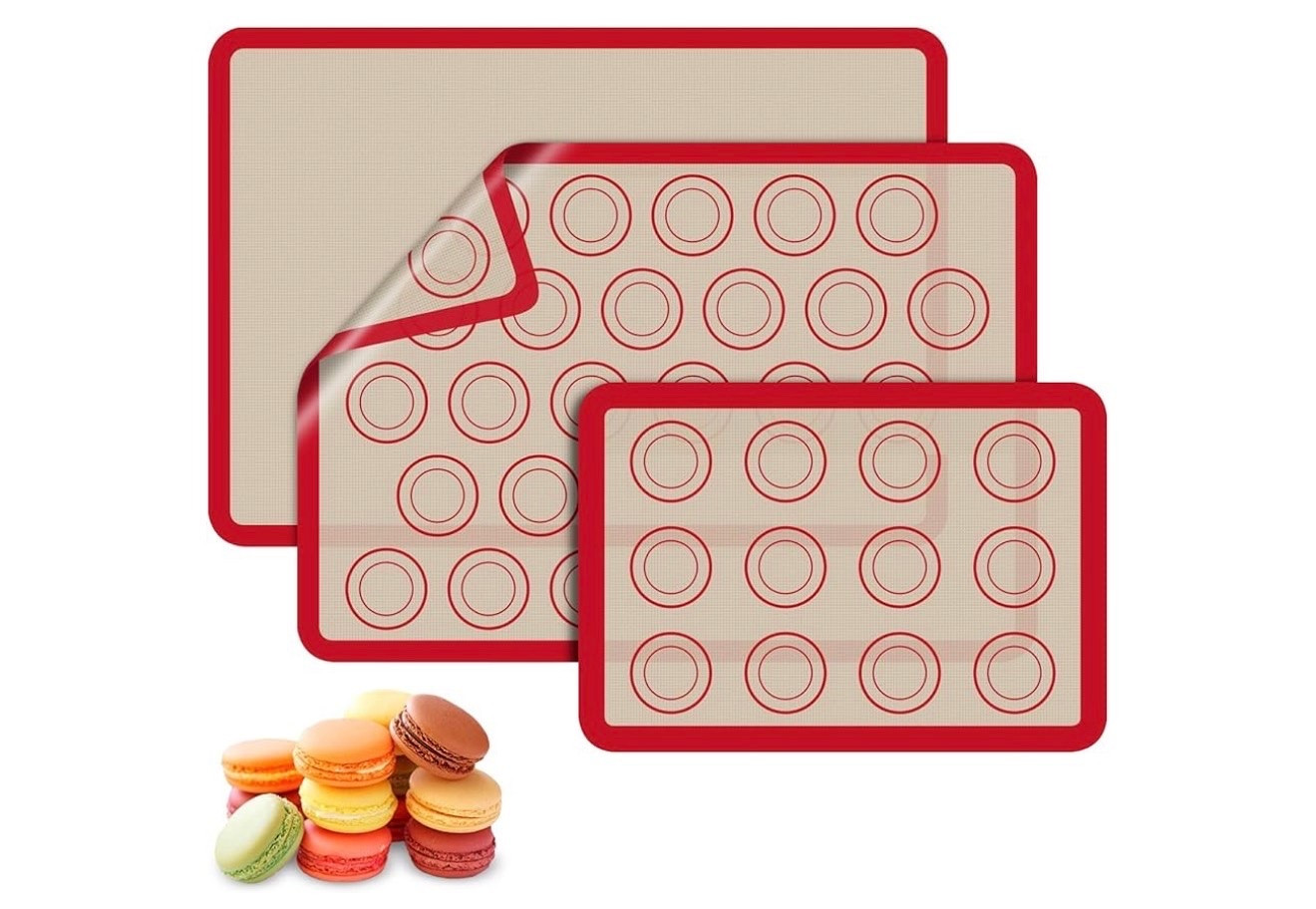 Macaron Silicone Baking Mats, 3 PCS Non Stick Macaroon Mat Silicone for Macarons, Cookie, Pastry, Red @amazon #amazonpartner

#LTKSaleAlert #LTKHome