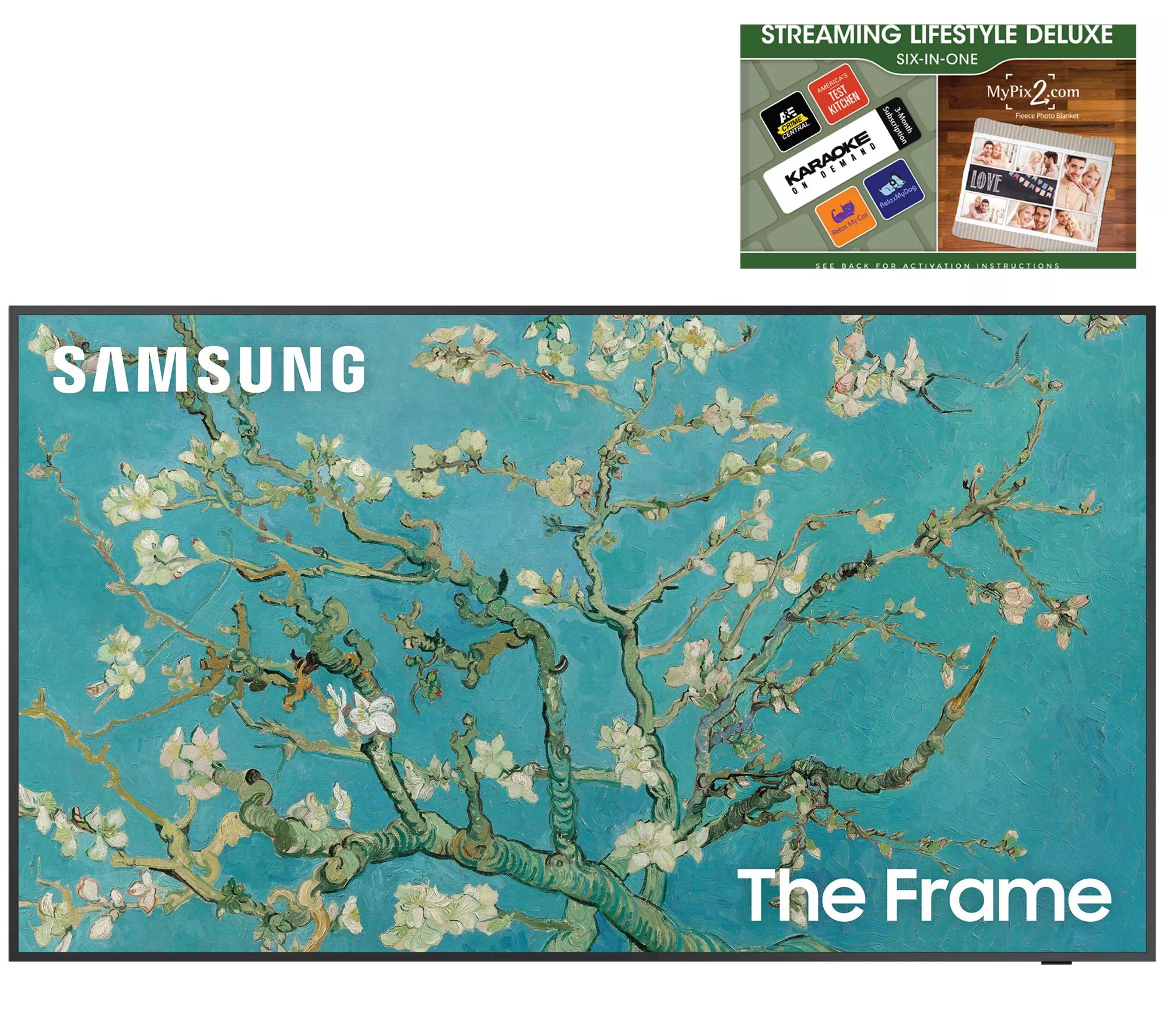 Samsung 55" The Frame 4K Smart QLED TV with Voucher & 2-Yr Warranty - QVC.com | QVC