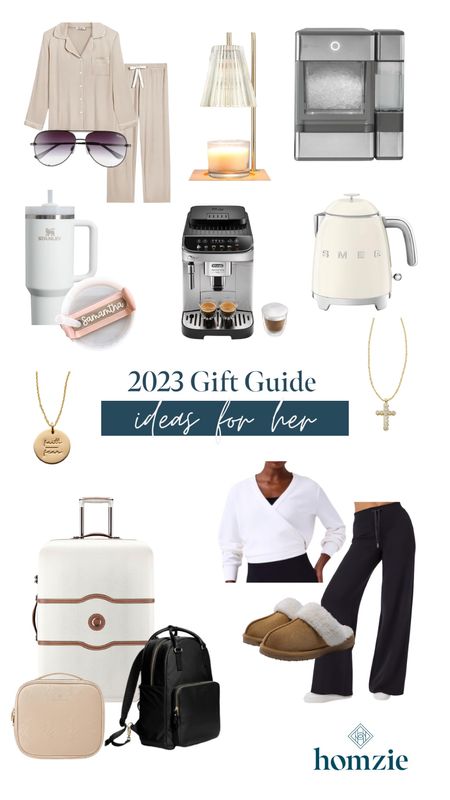 Gift guide for her! We love the luggage, custom Stanley name plate, espresso machine, spanx lounge ware, quay sunglasses, smeg, nugget ice machine, slippers 

#LTKGiftGuide #LTKtravel #LTKfindsunder50