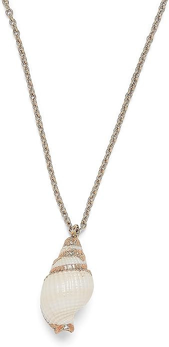 Pura Vida 22" Rose Gold Satellite Conch Necklace - Adjustable Length, Brass Base - Brand Charm, 3... | Amazon (US)