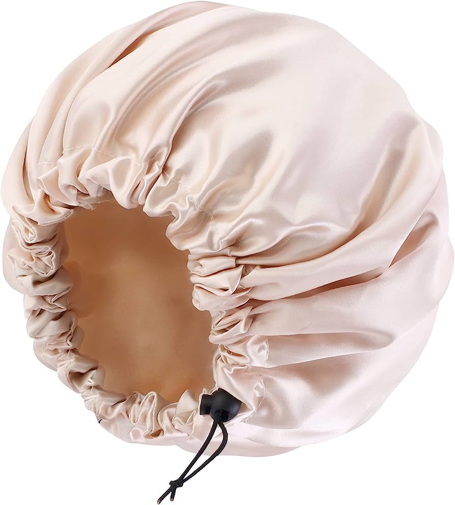 Satin Bonnet Silk Bonnet for Curly Hair Bonnet Braid Bonnet for Sleeping Bonnets for Women Large ... | Amazon (US)