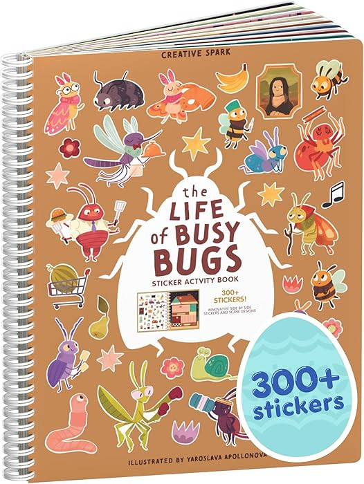 The Life of Busy Bugs 300+ Sticker Book for Girls by Cupkin Toddler Road Trip Activity Coloring +... | Amazon (US)