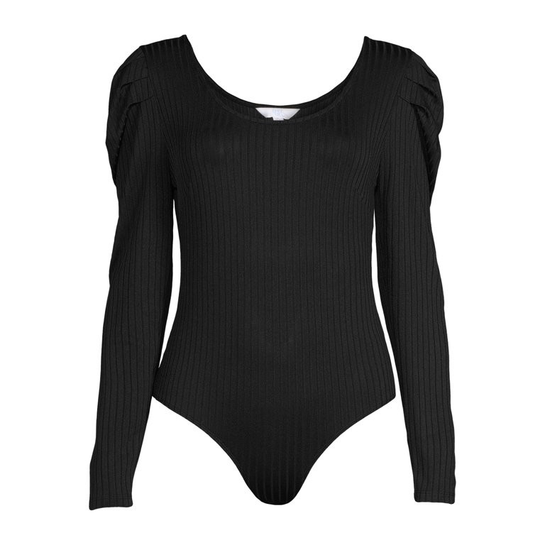 Time and Tru Women's Puff Sleeve Bodysuit - Walmart.com | Walmart (US)