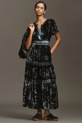 The Somerset Velvet Maxi Dress | Anthropologie (US)
