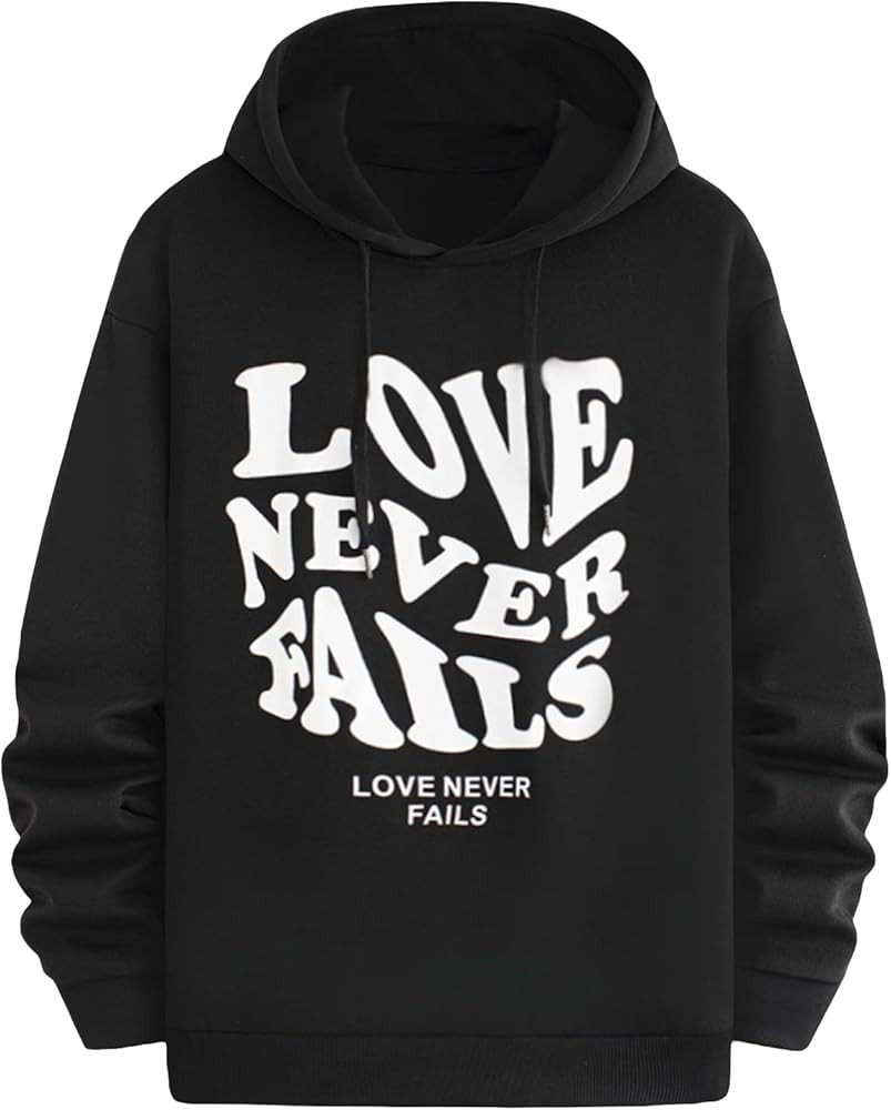 SOLY HUX Men's Letter Graphic Hoodies Long Sleeve Drawstring Pocket Casual Pullover Sweatshirt | Amazon (US)