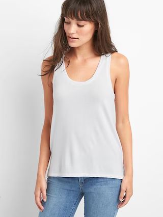 Gap Women Softspun Scoopneck Tank Size L Tall - White | Gap US