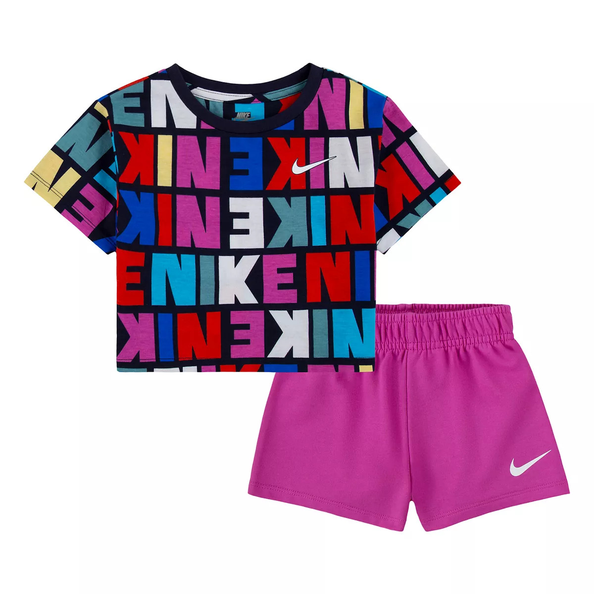 Toddler Girl Nike Word Print Tee & Shorts Set | Kohl's
