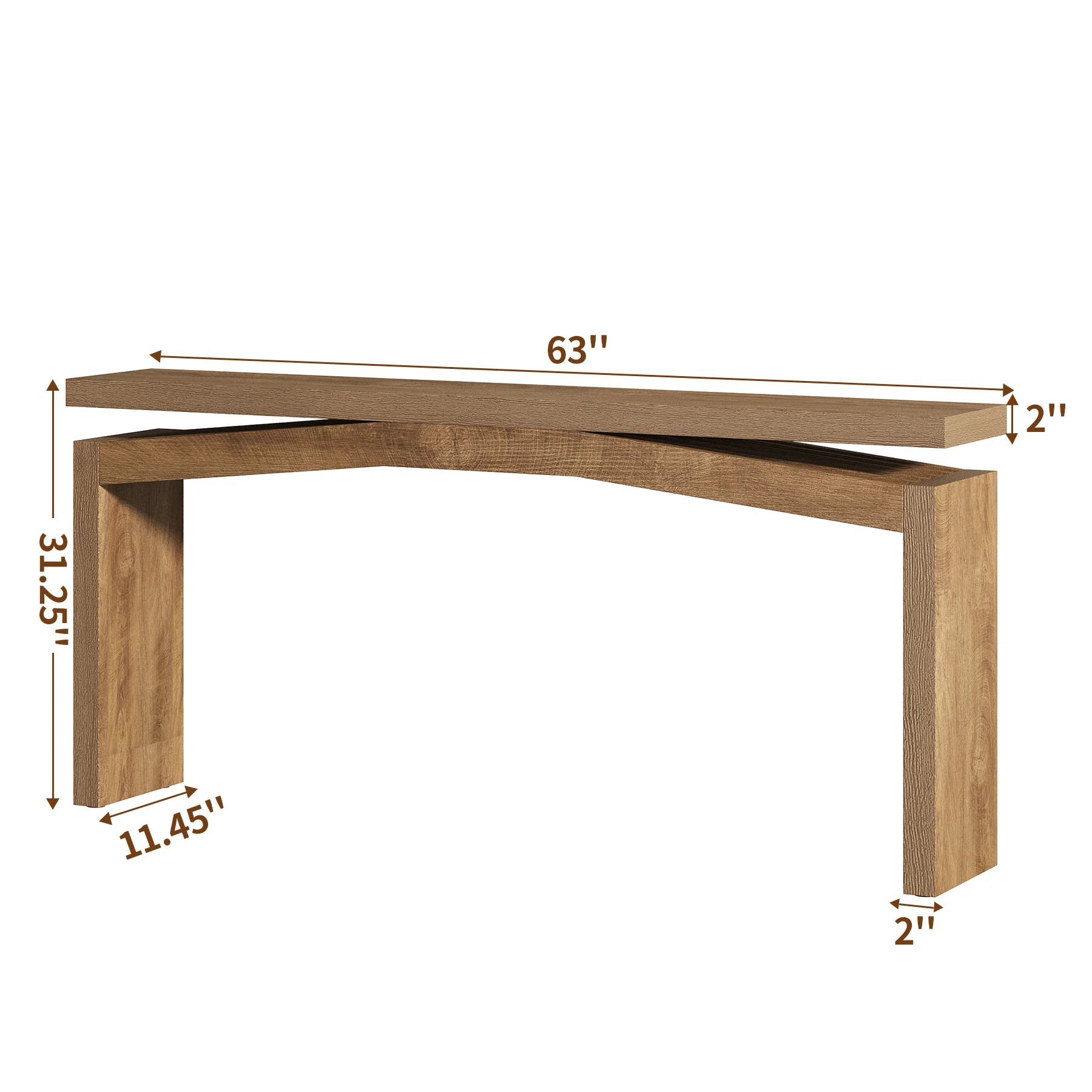 63-Inch Wood Console Sofa Table For Entryway Living Room | Wayfair North America