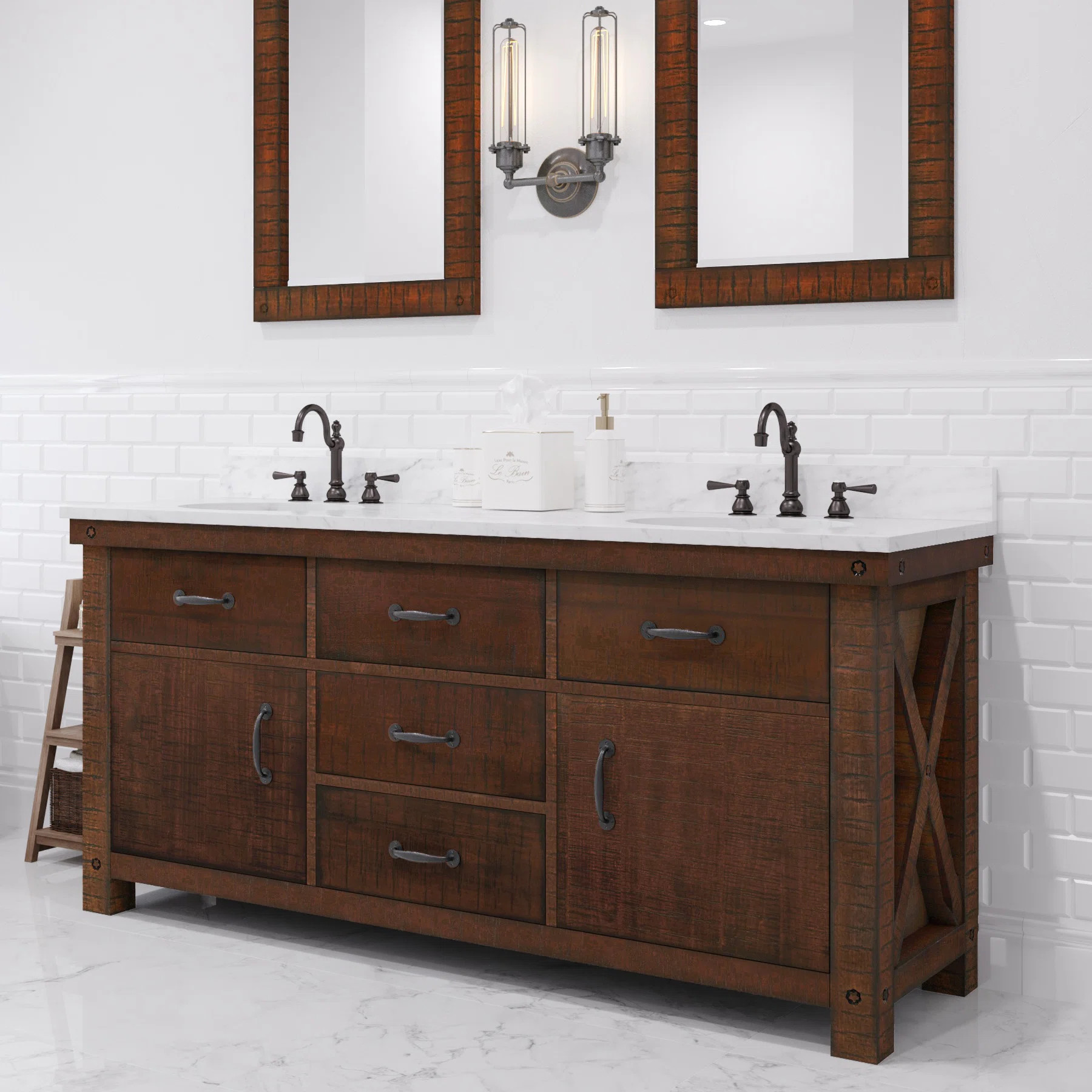Oxon Hill 72'' Double Bathroom Vanity with Top | Wayfair North America