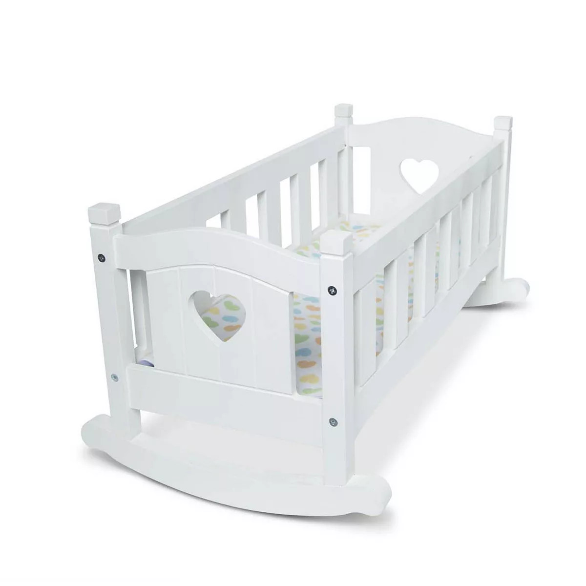 Melissa & Doug Mine to Love Wooden Play Cradle for Dolls, Stuffed Animals - White | Kohl's