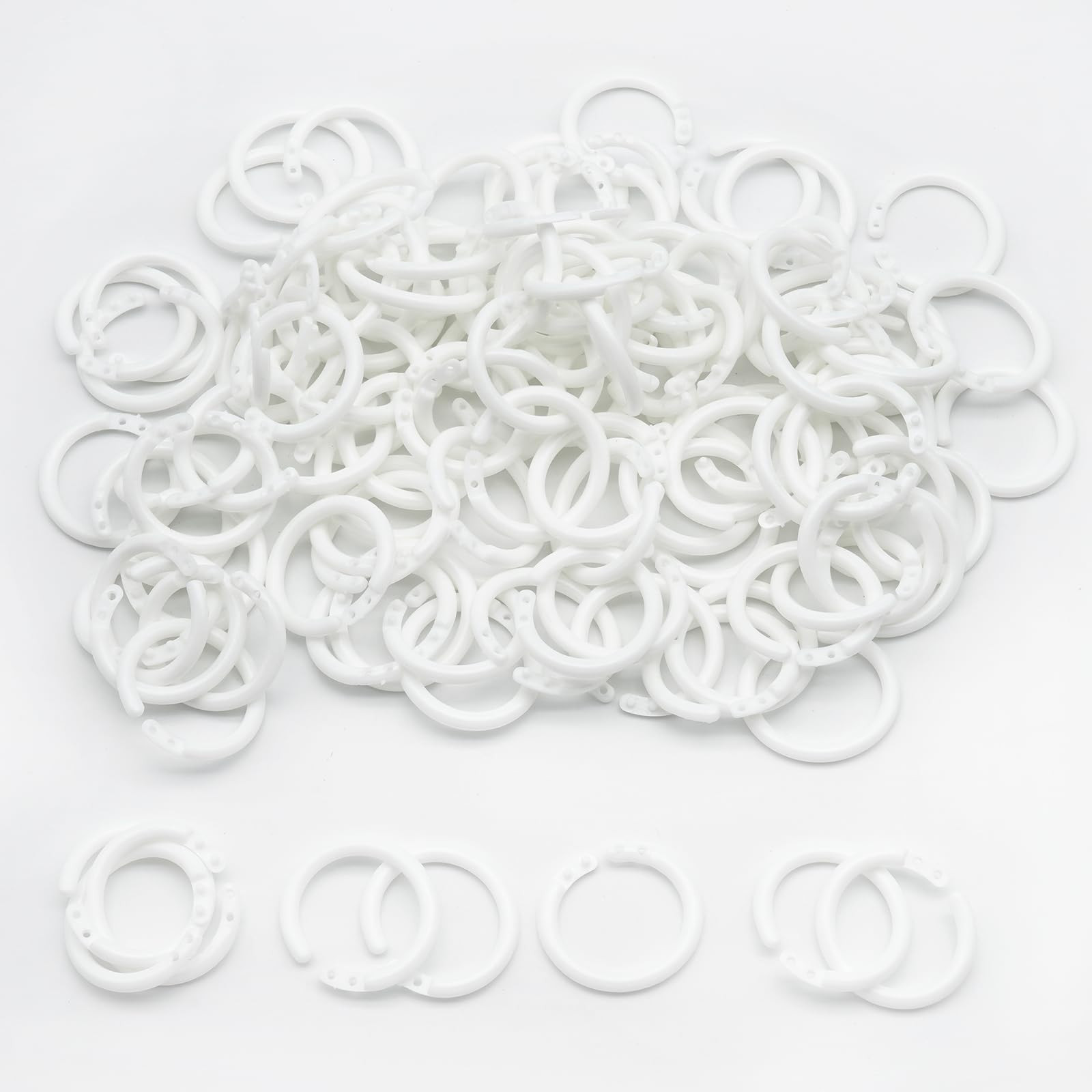 120 Pcs 3/4 Inch Plastic Binder Rings, Loose Leaf Binder Book Rings, Black Index Card Rings Binde... | Amazon (US)