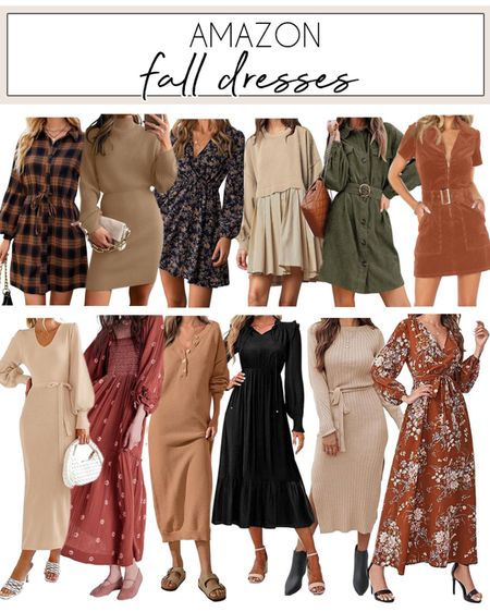 Amazon fall dresses! Perfect for fall events, a casual fall look, fall wedding or any other reason you have to wear a cute dress this fall! 

#falldress #fallfashion #amazonfashion 

Floral fall dress. Affordable fall dress. Free People inspired dress. Amazon fall dress. Amazon fall event dress. Plaid dress for fall. Sweater dres  

#LTKSeasonal #LTKstyletip #LTKfindsunder50