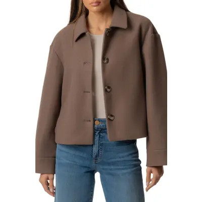 KUT from the Kloth Brushed Jacket in Chocolate at Nordstrom, Size X-Small | Nordstrom