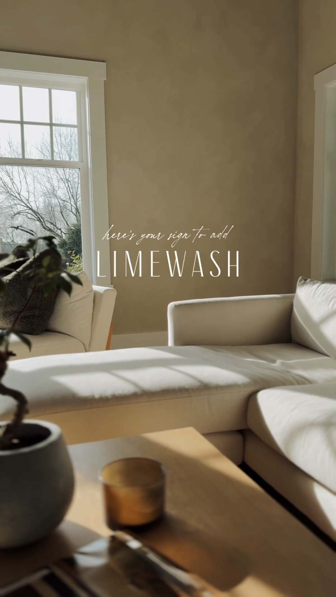 𝘵𝘦𝘹𝘵𝘶𝘳𝘦 • 𝘮𝘰𝘷𝘦𝘮𝘦𝘯𝘵 • 𝘥𝘦𝘱𝘵𝘩 🤌🏼 limewashing your walls & ceiling brings a cozy, sophisticated feeling to your home. 
Featured color: JH Wall Paints |LIMEWASH PAINT - NAINOA 500|


#LTKstorytime #LTKHome