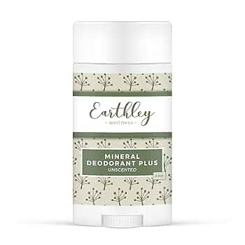 Earthley Wellness, Mineral Deodorant, All Natural Deodorant, Eliminates Scent, Promotes Lymphatic... | Amazon (US)