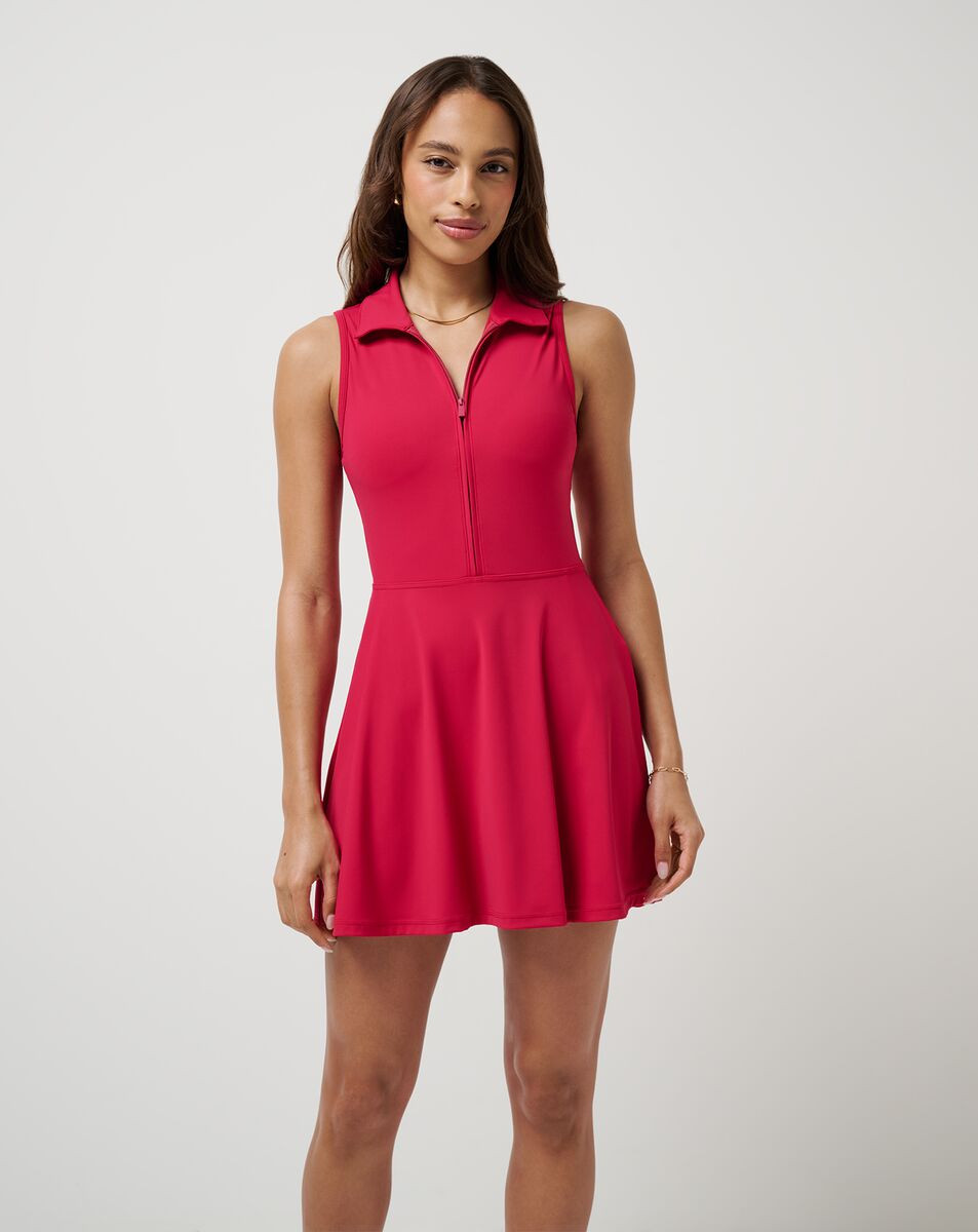 MOVEKNIT SLEEVELESS POLO DRESS 2.0 | TravisMathew