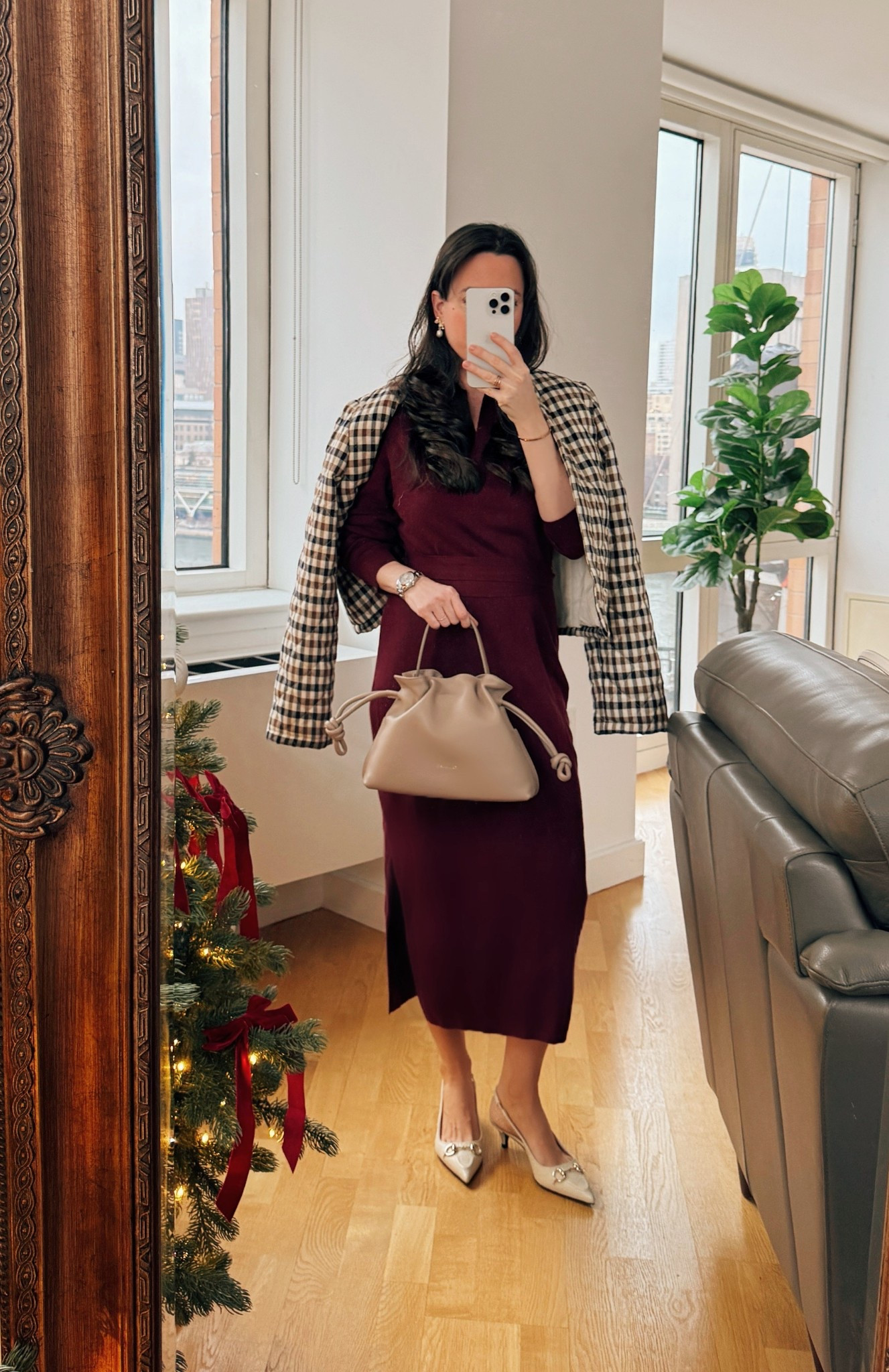 Burgundy polo dress, soft and roomy with a belt, pleasantly surprised with this Amazon find 🥰 My new bag in a neutral color goes with everything and can be worn crossbody, so chic!

#LTKootd #LTKmomlife #LTKHoliday