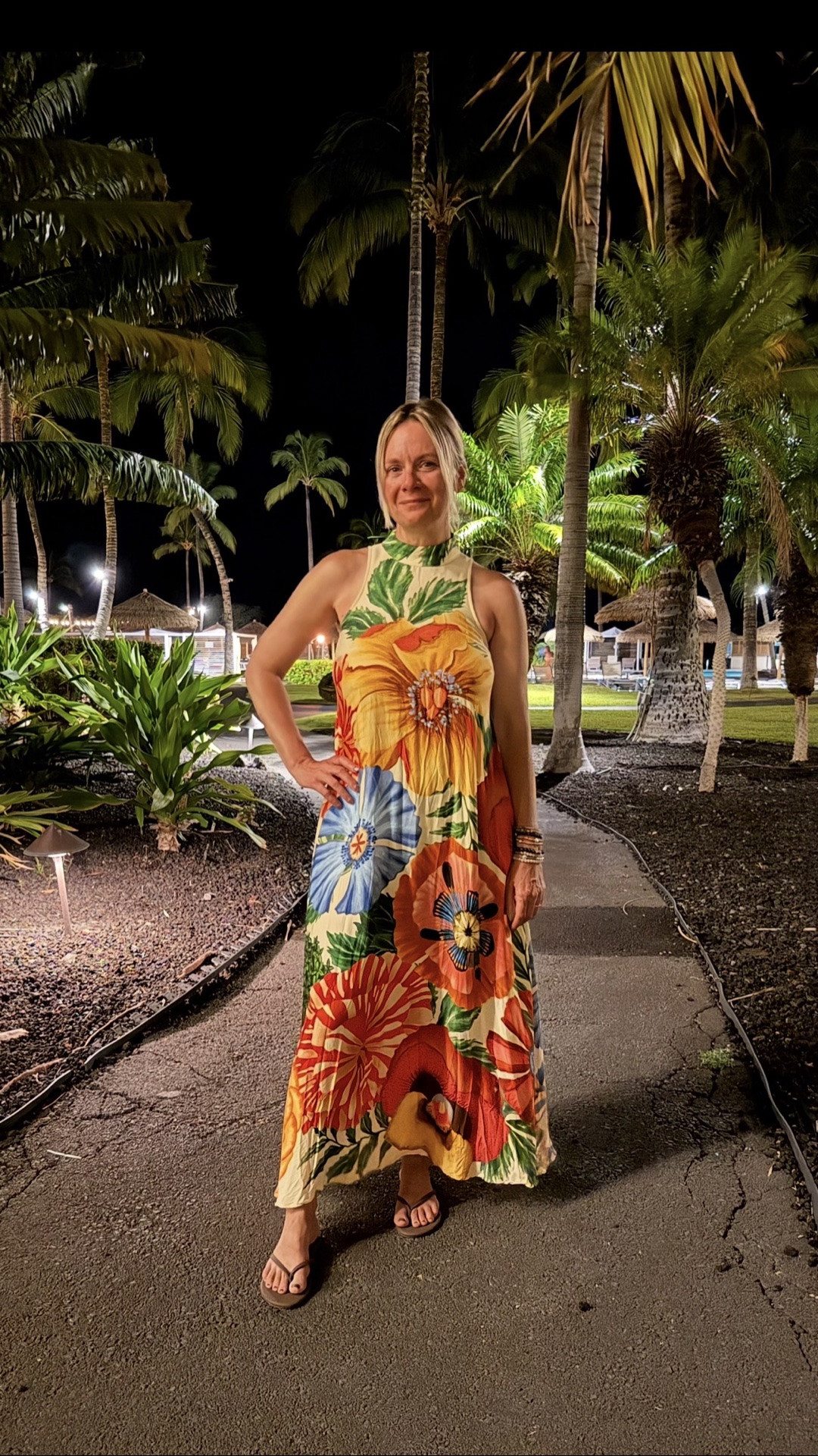 Hawaii OOTD ✨ Tropical floral maxi dress + simple brown flip flops — that’s it, that’s the whole outfit. Everything shoppable below! 👇

#LTKootd #LTKOver40 #LTKTravel