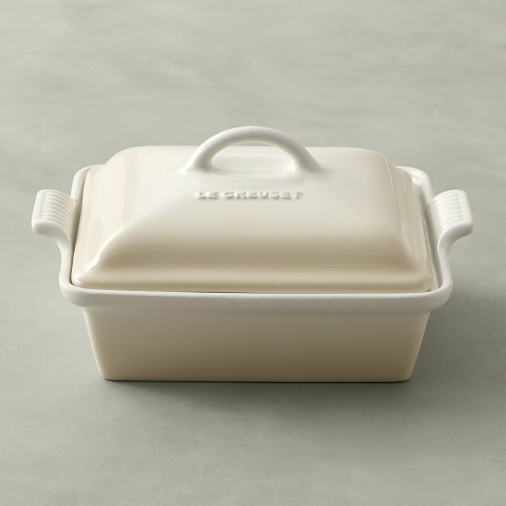 Le Creuset Heritage Stoneware Shallow Square Covered Baker | Williams-Sonoma