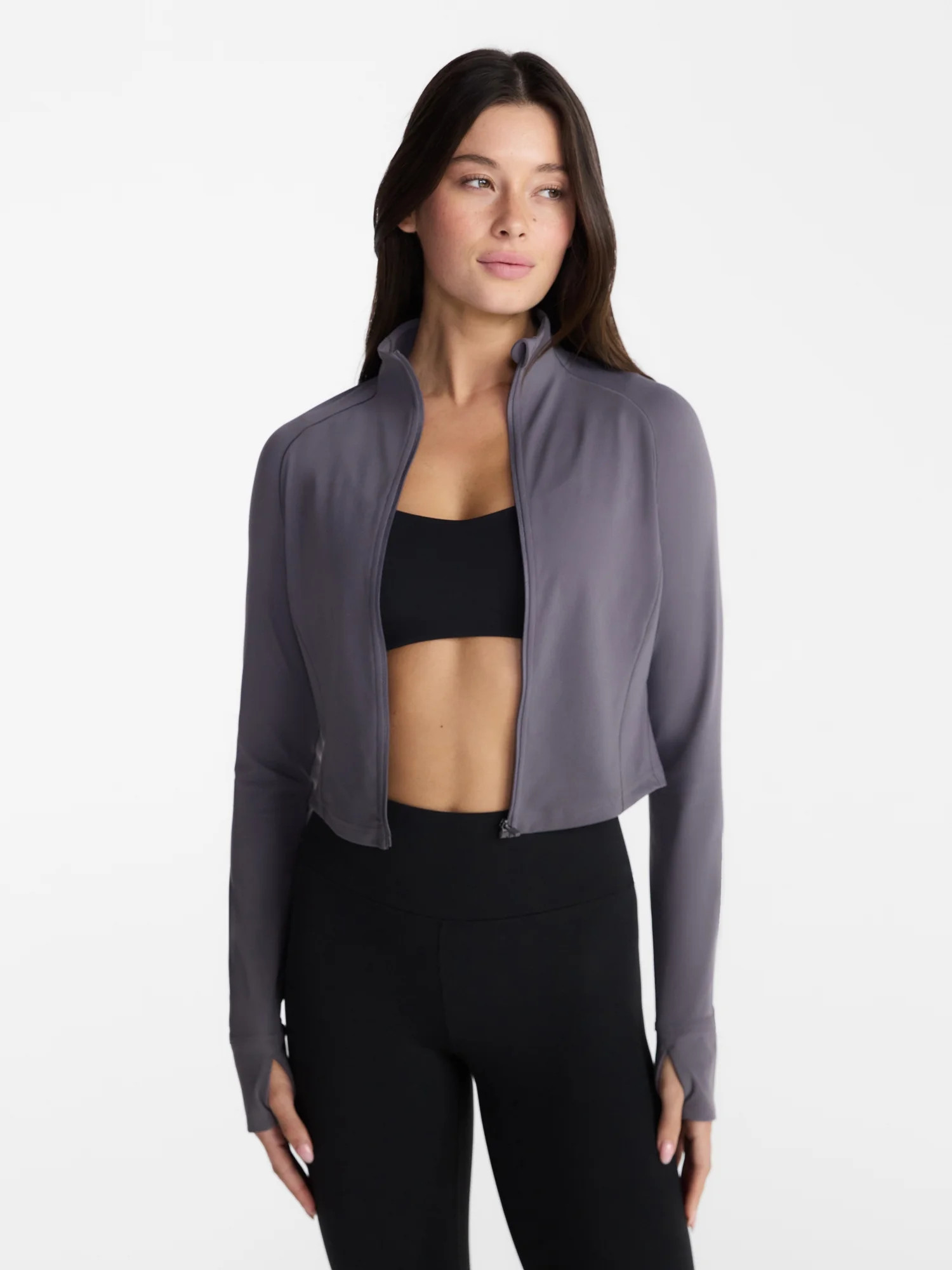 Avia Women's SoftSculpt Cropped Jacket, Sizes XS-XXXL | Walmart (US)
