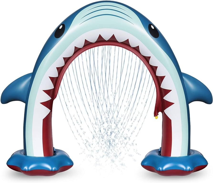 Anpro Giant Shark Sprinkler Kids Inflatable Water Toy Summer Outdoor Play Sprinkler | Amazon (US)