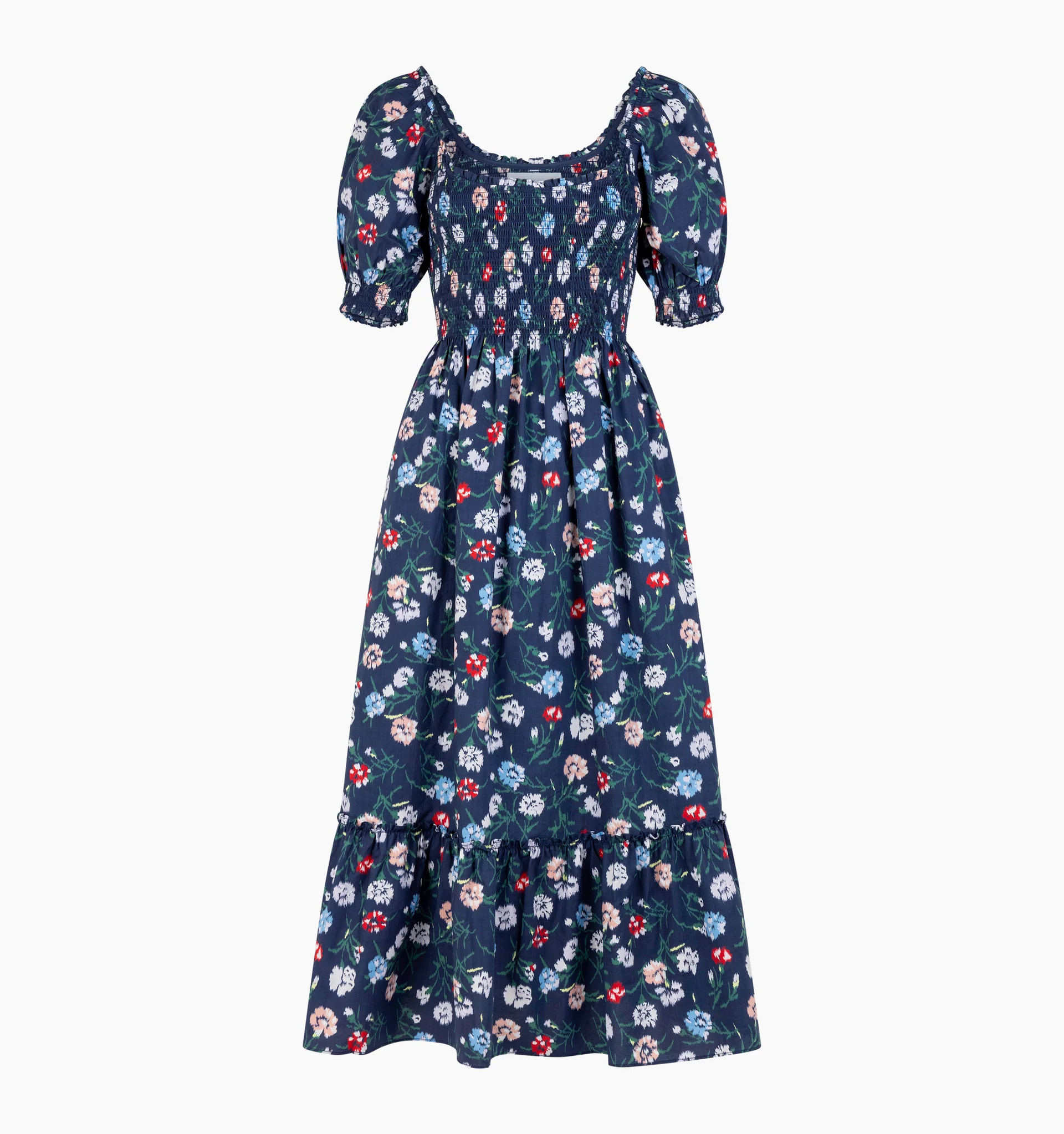 The Louisa Nap Dress - Navy Belgravia Floral Ikat | Hill House Home US