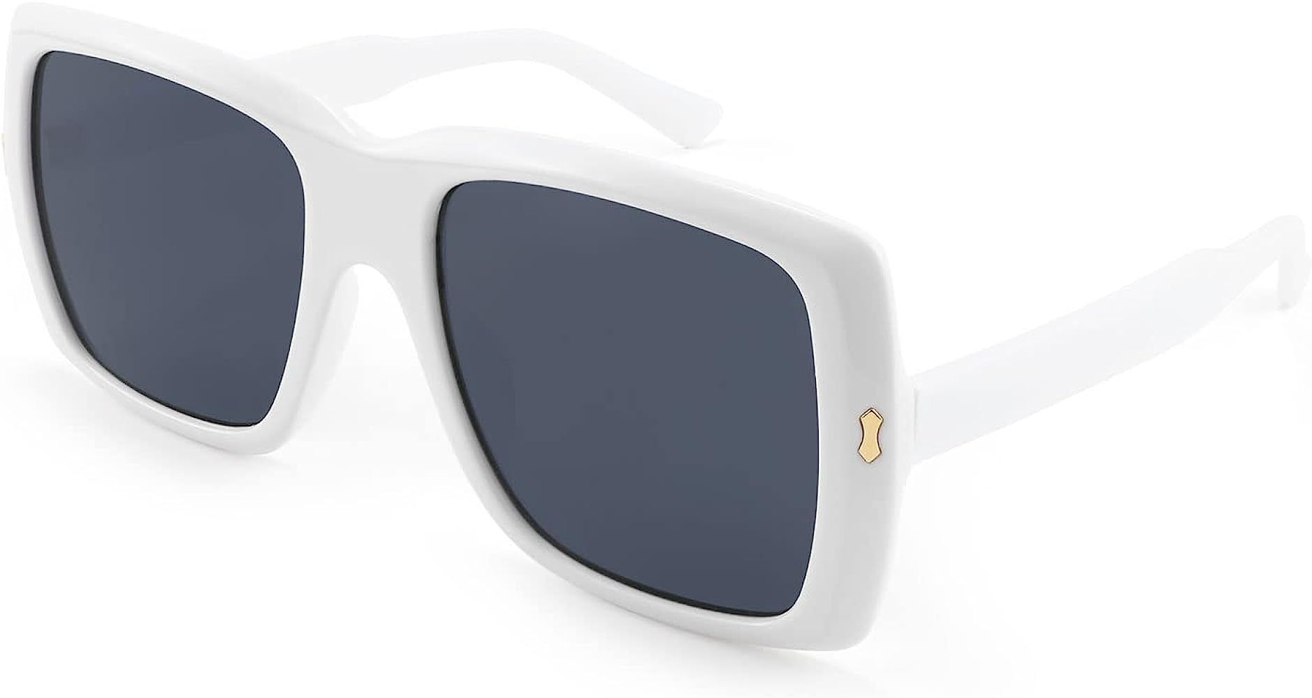 WANWAN Retro Square Oversized Sunglasses for Women Men vintage Large UV Protection Glasses | Amazon (US)