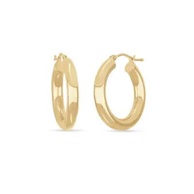Bony Levy 14k Gold 15mm Smooth Hoop Earrings in 14K Yellow Gold at Nordstrom | Nordstrom