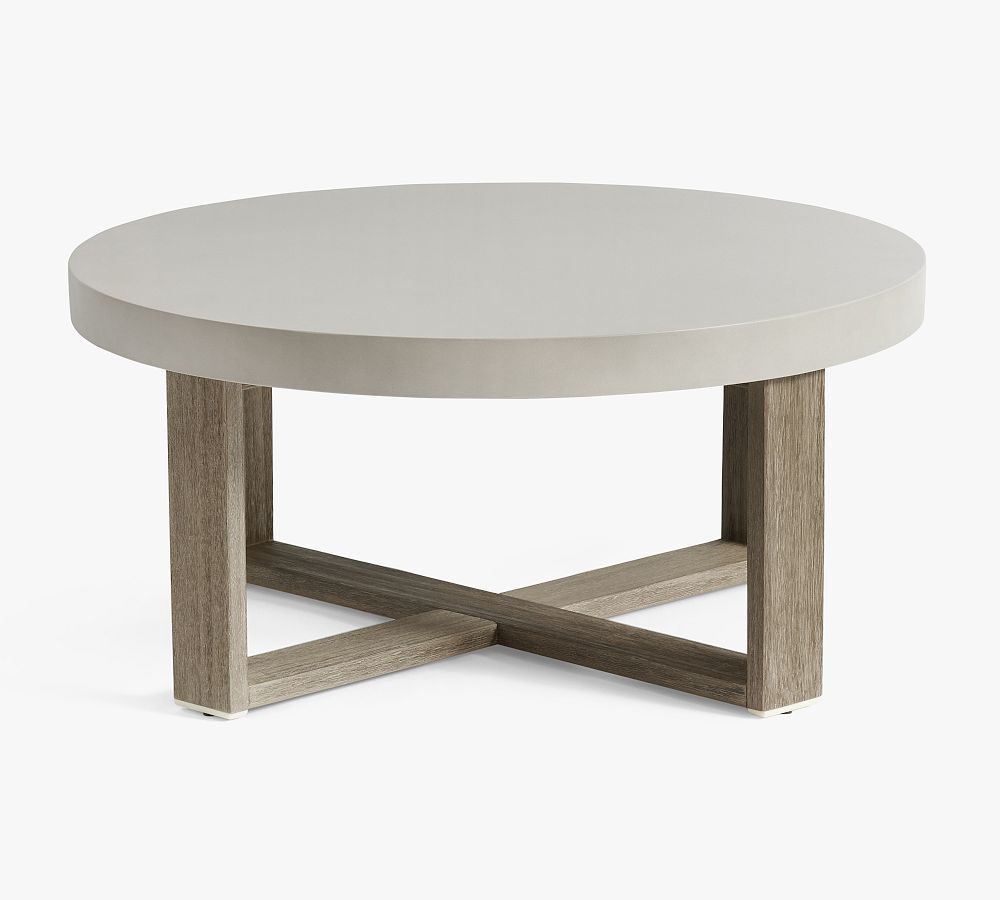 Indio Eucalyptus Round Outdoor Coffee Table | Pottery Barn (US)