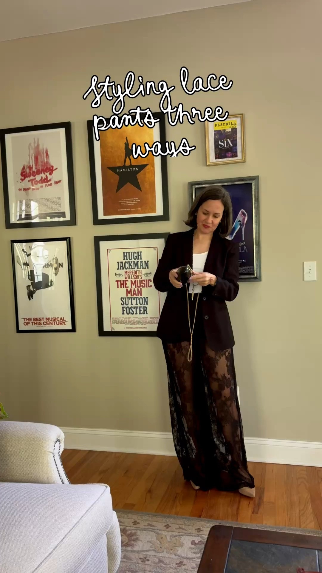 Three ways to style black lace pants! These ones have built in black shorts, true to size but quite long (I’m 5’3), wearing heels and wedge sandals 🖤

#LTKstorytime #LTKSeasonal #LTKOver40