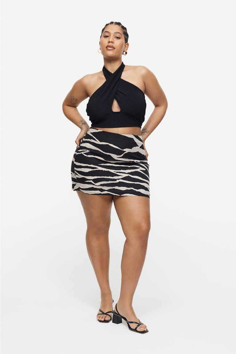 Linen-blend Mini Skirt | H&M (US)