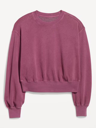 Drop-Shoulder Crop Sweatshirt | Old Navy (US)
