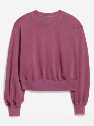 Drop-Shoulder Cropped Sweatshirt for Women | Old Navy (US)