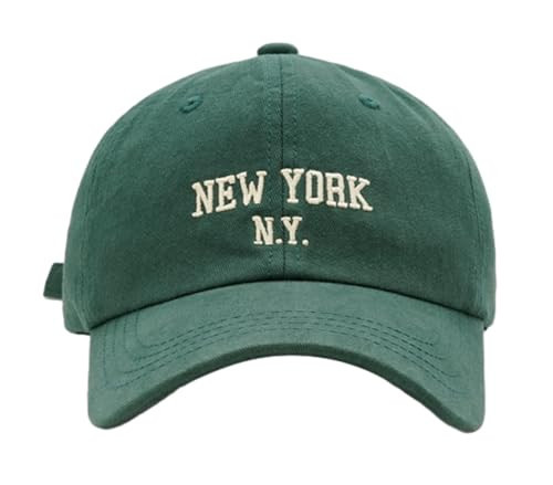 Top Baseball Caps for Women-Men Outdoor Baseball Hats New York Golf Sports Hat Curved-Brim UV Protection Green | Amazon (US)