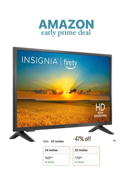 Amazon prime day deal! TV on sale! 47% off! Amazon find, amazon home, amazon deal, amazon prime day, amazon sale

#LTKsalealert #LTKfindsunder100 #LTKxPrime