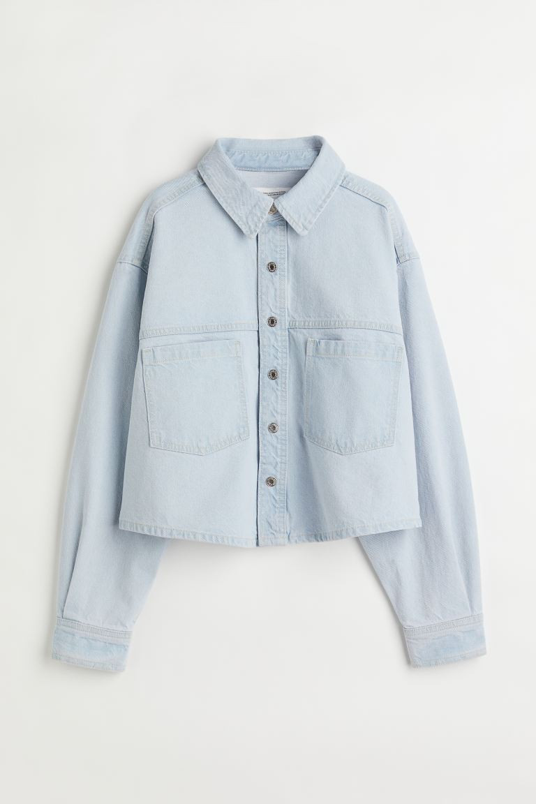Crop Denim Overshirt | H&M (US + CA)