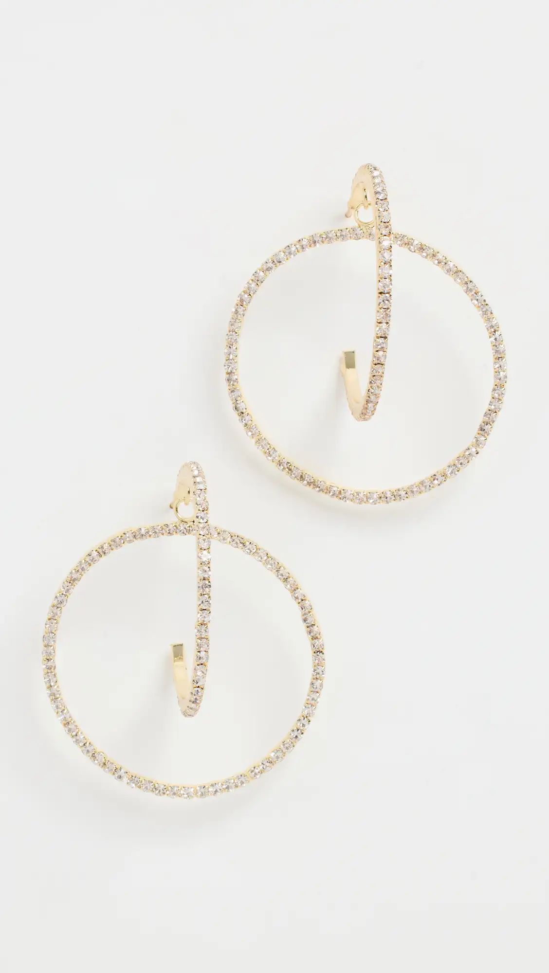 Jules Smith Crystal Double Hoops Small | Shopbop | Shopbop
