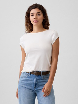 Stretch Jersey Boatneck T-Shirt | Gap Factory