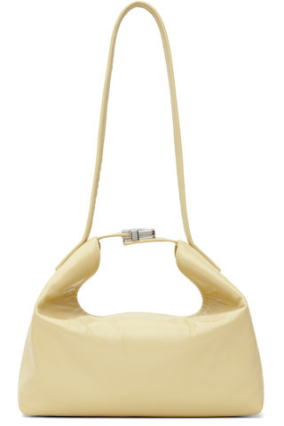 BY FAR - Off-White Bea Creased Leather Bag | SSENSE