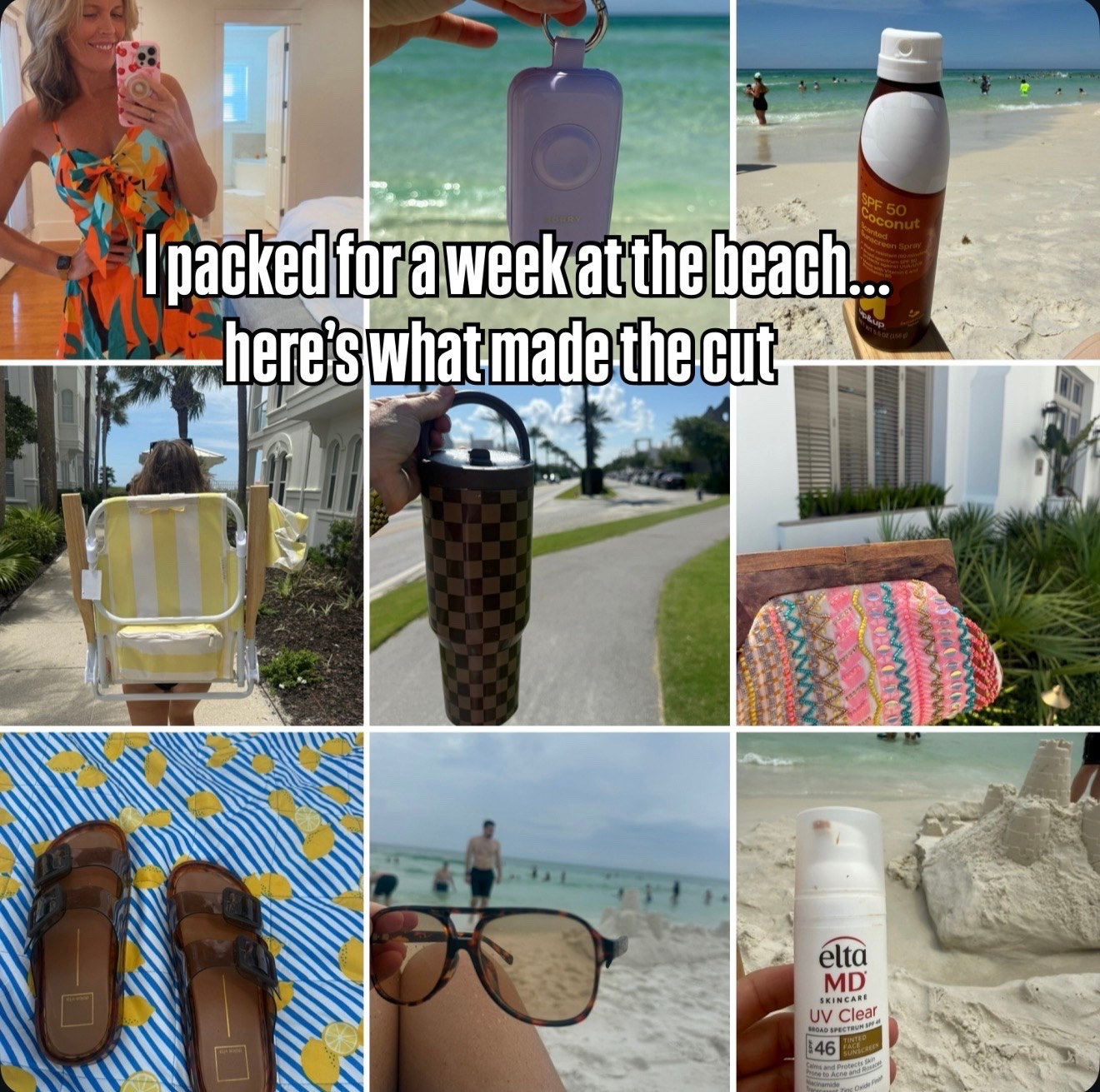 I packed for a week at the beach… here’s what made the cut